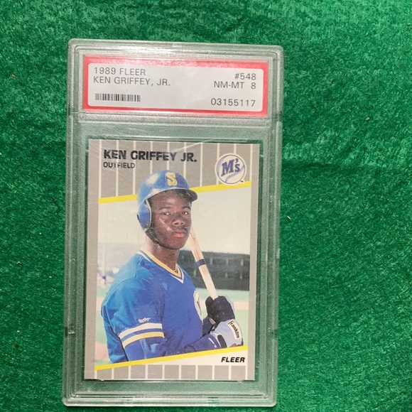 1989 Fleer Ken Griffey Jr PSA NM-MT 8 - Picture 1 of 1